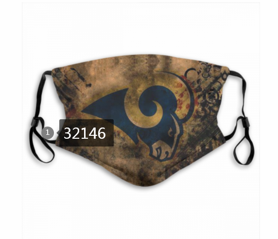 NFL 2020 Los Angeles Rams #23 Dust mask with filter->nfl dust mask->Sports Accessory